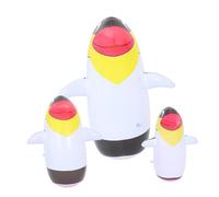 Alipis 3pcs Inflatable Penguin Tumbler with Vibrant Cartoon Design for Outdoor Play and Garden Decoration PVC Animal Figures for Interactive Birthday Party Supplies