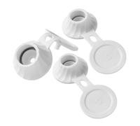Alipis 3pcs Leak-proof Bottle Caps for Shampoo and Condiment Bottles, Tpe Material with Hole Diameters 18mm, 22mm, 27mm, Elegant Design for Bathroom and Kitchen Use, No Waste