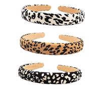Alipis 3pcs Leopard Print Headbands for Women Vintage Stylish Hairbands with Clear Pattern Decoration Party and Daily Hair Accessories Gift for Mom and Friends