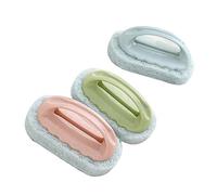 Alipis 3pcs Magical Cleaning Sponge Brush for Bath Sink Stain Removal Descaling Eraser Handled Bath Brush for Home Kitchen Random Color