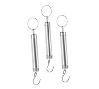 Alipis 3PCS Mechanical Spring Hook Scale Portable Handheld Hanging Produce Scales with Clear Dial Read Display for Kitchen Travel Food Luggage Weighing