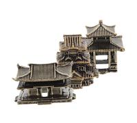 Alipis 3pcs Miniature Brass Pagoda Statue Detailed Japanese Lantern Decor for Zen Gardens Aquariums and Indoor Creative Asian Ornament Portable Micro Landscape Accent