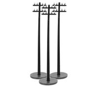 Alipis 3pcs Miniature Telegraph Poles Model for Train Model Decor DIY Materials Abs 1:100 Scale Create Micro Landscape Scenery Accessories for Sand Table