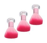 Alipis 3pcs Mushroom Blush Brushes Set with Soft Nylon Bristles and Plastic Handles, Versatile round Top Face Powder Blending Brushes for Daily Wear and Travel Makeup Application