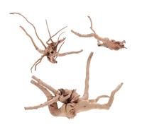 Alipis 3pcs Natural Driftwood for Aquarium Decor Irregular Wood Roots for Fish Tank Bonsai Tree Artistic Freshwater Ornament Interactive Hiding Spots Easy Maintenance