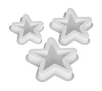 Alipis 3pcs Nonstick Silicone Star Shaped Candle Molds for DIY Wax, Chocolate, and Crayon Making, Medium and Small Sizes for Holiday Crafting and Party Decorations