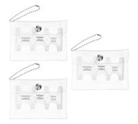 Alipis 3pcs Portable Rectangle Coin Holder for Japanese Yen with 6 Slots, PVC Material, Minimalist Stylish Design, for Travel and Everyday Use to Sort and Organize Small Items