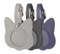 Alipis 3pcs Pu Leather Luggage Tags Soft to The Touch Chic Travel Suitcase Bag Tags for Travel