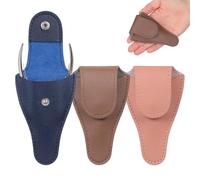 Alipis 3pcs Pu Nail Scissors Case Pouch for Cuticle Scissors and Grooming Shears, Versatile and Space Saving Storage Bag with Unique Chic Style for Manicure and Pedicure Color