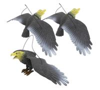 Alipis 3pcs Realistic Eagle Bird Deterrent Outdoor Hanging Eagle Decor for Trees Patios Scare Device for Birds with Fine Details