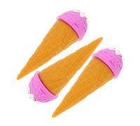 Alipis 3pcs Realistic Simulated Ice Cream Cone Model for Window Display Photography Props and Party Decorations for Restaurants and Shops