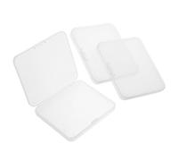 Alipis 3pcs Rectangle Mini Plastic Containers with Protective Cover Lash Storage Organizer for Small Items and Crafts Easy to Carry for Daily Use and On-the-go