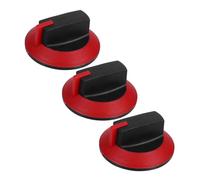 Alipis 3pcs Red round Shape Replacement Stove Knobs for Gas Stove and Hot Pot Abs Material with Precision Control and Gas Leak Prevention Suitable for Kitchen Appliance Parts and Control