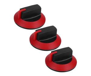 Alipis 3pcs Red round Shape Replacement Stove Knobs for Gas Stove and Hot Pot Abs Material with Precision Control and Gas Leak Prevention Suitable for Kitchen Appliance Parts and Control