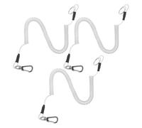 Alipis 3pcs Retractable Spiral Keychain Lanyard with Lobster Clasp Anti-lost Stretch Cord Key Ring for Wallet Cellphone and Keys Compact Spring Coil for Outdoor Travel and Daily Use