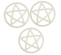 Alipis 3pcs Retro Style Pentagram Ornament Altar Tiles Home Decor Witch Altar Holder Ritual Decor