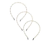 Alipis 3pcs Rhinestone Headbands for Women and Thin Stylish Hairband Accessories with Sparkling Simulation Crystal Elegant Embellished Design in Black Green Purple for Wedding Birthday