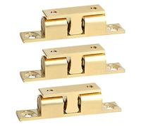 Alipis 3Pcs Solid Brass Double Ball Door Catches Spring Tension Roller Latch 47Mm Medium Size for Cabinet Cupboard Wardrobe Doors Home Improvement