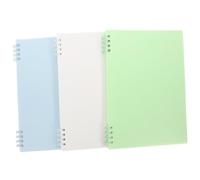 Alipis 3Pcs Spiral Notepad Lined Household Notebooks Thick Convenient Planner for Office School Daily Notes and Weekly To-do Lists in Mint Green White Blue