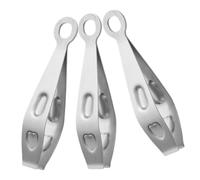 Alipis 3Pcs Stainless Steel Fish Bone Tweezers Multi Function Flat Precision Hair Removal Tool for Kitchen Cooking Ergonomic Design for Easy Meat and Pet Hair Pulling