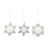 Alipis 3pcs Sublimation Blank Pendant Ornaments Christmas Tree Hanging Decorations Heat Transfer Xmas Sublimation Pendants Diy Xmas Decor for Holiday Crafts