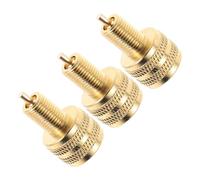 Alipis 3pcs Truck Tire Inflator Nozzle Adapter Copper Versatile Functionality Convenient Accessory Golden Colour Professional Use with 8v1 Common American Thread and 12v1 Internal Thread