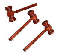 Alipis 3Pcs Wooden Judge Hammer for Handheld Gavel Mallets for Role Play Early Development Activity to Enhance Hand-Eye Coordination for Boys