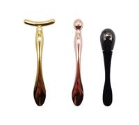 Alipis 3pcs Zinc Alloy Eye Massage Stick Massage Spoon Practical Cosmetics Scoop for Improving Eye Micro Circulation Smoothing Wrinkles Metal Material Beauty Tool Random Color
