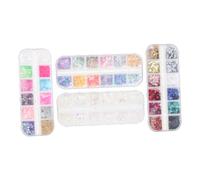 Alipis 4 Boxes Butterfly Nail Sequins Nail Art Decorations Lightweight Portable DIY Manicure Supplies for Women Glitter Crafts Unique Valentine Day