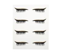 Alipis 4 Pairs Gold Glitter Adhesive Eyeliner Tape Strips Temporary Eye Line Sticker Decal for Women False Eyelashes Makeup Party