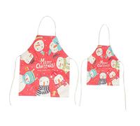 Alipis 4 Pcs Christmas Parent-child Apron Bbq Apron Kitchen Apron Oil Resistant Apron Gardening Apron Bar Apron Kitchen Cooking Apron Santa Claus Apron Kid Apron Chef Baking Apron Flax