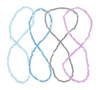 Alipis 4 Pcs Glow in The Dark Beaded Anklets for Women, Comfortable Glass Beads Ankle Bracelets with Assorted Colours, for Beach Party and Carnival Accessories
