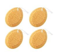 Alipis 4 Pcs Honeycomb Seaweed Bath Sponge Exfoliating Shower Sponge for Adults and Babies, Orange Body Scrubber for Gentle Cleansing and Bathing, for Home and Spa Use