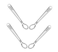 Alipis 4 Pcs Manual Egg Whisk Stainless Steel Spring Coil Hand Beater for Baking Cooking Sauces Creams Compact Portable Kitchen Tool for Spaces
