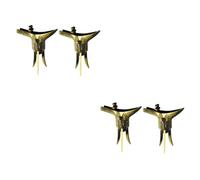 Alipis 4 Pcs Small Bronze Jue Cups with Legs Handmade Ancient Chinese Style Artificial Emperor Artifacts Souvenir Home Office Decoration