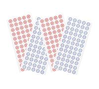Alipis 4 Sheets Battery Polarity Stickers with Self Adhesive Backing for Power Distribution Block and Electrical Devices, Red and Blue PVC Labels, Easy Labeling, Versatile Safety Decals