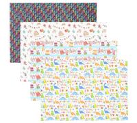 Alipis 4 Sheets Fun Wrapping Paper Sheets Made of Coated Paper for Birthday Packaging Featuring Unique and Delicate Designs that Add Birthday Atmosphere for Wrapping Chocolate and Small