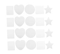 Alipis 40 Pcs Sublimation DIY Car Air Freshener Hanging Sheets Set, Blank Scented Fragrant Sheets for Custom Printing, Includes Heart, Star, Round, Square, Rectangle Shapes, Suitable for