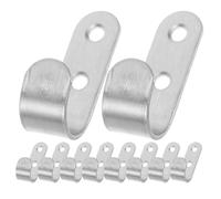 Alipis 40pcs Heavy Duty Tarpaulin Hooks with Screws and Expansion Plugs Metal Awning Clips for Trailer and Rv Vibration Resistant Cargo Net Fasteners Outdoor Camping and Sunshade Support