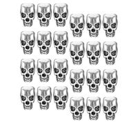 Alipis 40pcs Large Alloy Skull Spacer Beads for Jewelry Making Punk Skeleton Charms for Bracelets Necklaces Earrings Zinc Metal for Halloween and Everyday Accessories