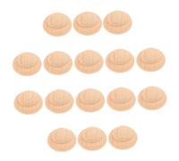 Alipis 40pcs Wooden Peg Dolls Hats Unfinished DIY Hand Painted Craft Accessories for Creative Decoration and Puppet Show Theater Use