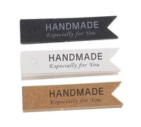 Alipis 45Pcs Handmade Kraft Paper Candle Tags with English Letters Lightweight DIY Aroma Candle Adornments and Wedding Ceremony Portable Fishtail Flag Labels