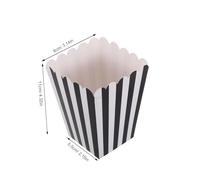 Alipis 48pcs Foldable Popcorn Containers Paper Buckets for Movie Night Carnival Parties and Circus Events Striped Retro Treat Boxes for French Fries Candy Cookies Easy Setup and Storage