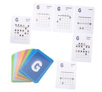 Alipis 49pcs Electric Guitar Chord Chart Coated Paper Music Chords Poster for Beginners and Adults Learning Practice Reference for Six-string Acoustic and Electric Guitars