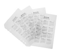 Alipis 4pcs 2026 Frosted Plastic Calendar Dividers A5 Binder Inserts with 6 Holes for Date Organization Planner Refills and Office Supplies