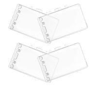 Alipis 4pcs Abs Plastic Horizontal Id Badge Holders with Secure Protection and Easy Use for School and Formal Occasions Suitable for Students and Employees