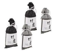 Alipis 4Pcs Activated Charcoal Odor Absorbing Bags Portable High Efficiency Bamboo Charcoal Deodorizer for Home Closet Purifying Stylish