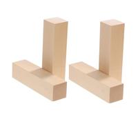 Alipis 4pcs Basswood Carving Blocks Unfinished Wood Cubes Soft DIY Craft Wood for Beginners and Experts Woodworking Projects