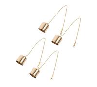 Alipis 4pcs Brass Tiki Torch Snuffer Caps with Chain Multipurpose Candle Wick Extinguisher for Oil Lamps and Jar Candles Fade-Resistant Coating Elegant Flame Extinguishing Tool