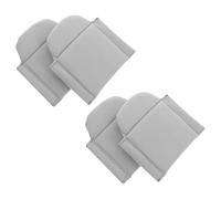 Alipis 4pcs Camera Bag Padded Dividers Insert Shock Absorbing Separator Pads for Camera Storage Organizer, Gray Velvet Semi-circle Inserts for Travel and Outdoor Use